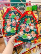 Kẹo bông dẻo noel,kẹo dẻo giáng sinh hình ông già noel,cây thông noel 88gr