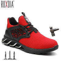 Steel toe cap men safety boots fashion plus size 36-48 women work sneakers casual male shoes ROXDIA nd RXM162