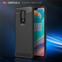 เคสคาร์บอนไฟเบอร์ OnePlus 6,เคสซิลิโคนนิ่มกันลื่นเคสสำหรับ One Plus ด้านหลังโทรศัพท์ TPU 6 A6000 A6003