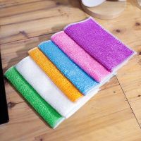 Bamboo Fiber Dishcloth Double-layer Dishcloth Degreasing Dishcloth Thickened Cleaning Cloth Dish Cloth  Towels