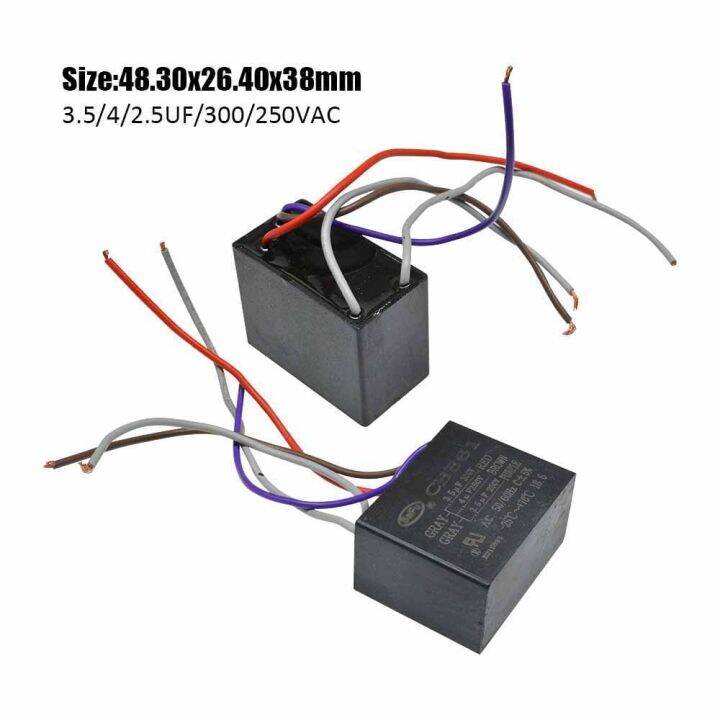 C61 Starting Capacitance AC Fan Capacitor 5 Wires 3.5/4/2.5UF/300/250V
