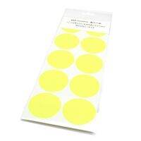 mt Wrapping Round sticker 50mm x 30 pcs shocking yellow MTSEAS11 วาชิเทปแบบสติ๊กเกอร์กลม สีเหลืองช็อกกิ้งเยลโลว์ ขนาด 50มม. 30 แผ่น แบรนด์ KAMOI mt masking tape ประเทศญี่ปุ่น