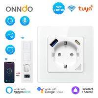 ONNDO Tuya WiFi Smart Wall Socket EU Standard Power Plug Outlet With USB/Type-C Charge Port Wroks With Alexa Google Home Alice Ratchets Sockets