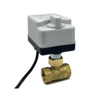 1/2 Two Way Motorized Ball Valve With Manual Switch 220V 12V 24V Brass Electric Ball Valve 3-Wire 2 Point Control