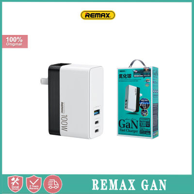 REMAX GaN ที่ชาร์จ USB 100W ชนิด C PD QC ที่ชาร์จความเร็วสูงที่ชาร์จเร็ว3.0ที่ชาร์จโทรศัพท์2.0 USB สำหรับสมาร์ทโฟนแล็ปท็อปแมคบุ๊ค