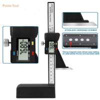 PUNTA 0-150มม. วัดงานไม้พร้อม Ic เท้าไม้โต๊ะเครื่องหมายไม้บรรทัดอิเล็กทรอนิกส์เครื่องวัดทำเครื่องหมายดิจิตอลอิเล็กทรอนิกส์เกจวัดความสูงเวอร์เนียคาลิปเปอร์