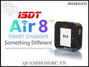 Sạc ISDT Air8 500W 20A 1-8S Smart Charger Không Kèm BattAir Plugin