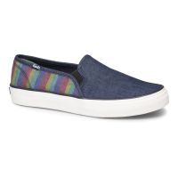 Keds รุ่น Double Decker Denim Stripe รองเท้าผ้าใบ ผู้หญิง สี NAVY MULTI - WF61211AW