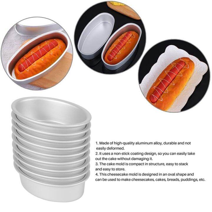 10pcs-mini-oval-egg-shape-aluminium-alloy-metal-cheese-pan-cake-mold-bread-mould-tart-holder-pudding-jelly-tin