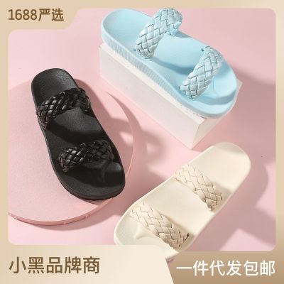 2023 New Outdoor Slippers Womens Summer Ins Internet Celebrity Fashion Vacation Half Slippers Thick Bottom Sandals