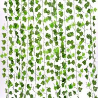 240cm Leaf Vine Artificial Hanging Plants Liana Silk Fake Ivy Leaves for Wall Green Garland Decoration Home Decor Party Vines Nails Screws Fasteners