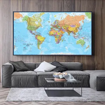 large abstract Vintage World Map Diamond Embroidery paint by