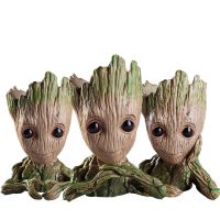 【CC】 3PC/Set Groot Flowerpot Pot Figurines Pots for Kids Man Garden