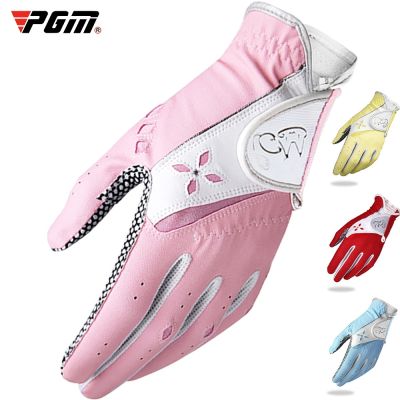 PGM 1 pairs Women Golf Gloves Soft Breathable PU Leather with Non-Slip Particle Outdoor Sports Wholesale Golf Accessories ST020