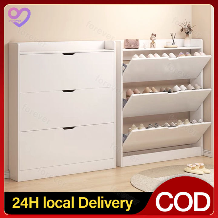 Shoe Cabinet Wooden Wood Flip Shoe Cabine Shoe Rack Large Storage Flip ...