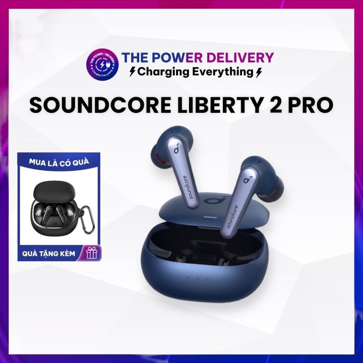 Tai nghe bluetooth Anker Soundcore Liberty Air Pro A3951 chống ồn chủ  động, IPX7, mic, pin 28h, điều khiển qua app