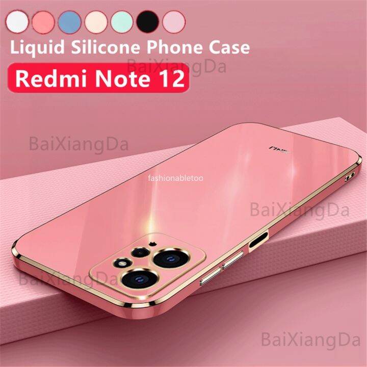 เคสสำหรับ-redmi-note-12-pro-plus-12pro-เทอร์โบ-12s-note12-pro-note12pro-note12turbo-4g-5g-เคสโทรศัพท์ชุบสี่เหลี่ยมแฟชั่นคู่รักเลนส์กล้องซิลิโคนนิ่มฝาครอบด้านหลังกันกระแทก