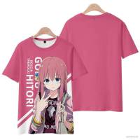 HZ Anime Tshirt Bocchi The Rock Short Sleeve Tops Hitori Gotoh Casual Loose Tee Unisex Fashion Shirt Plus Size ZH