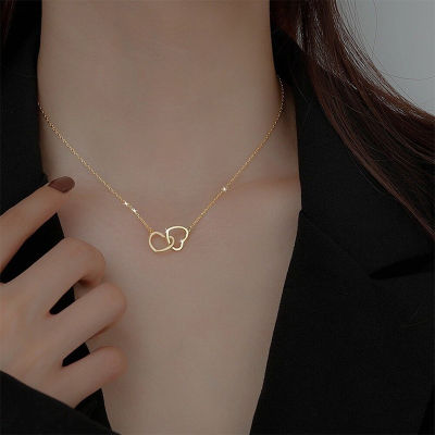 Collar Necklace Jewelry Gift Multilayer Heart Necklace Women Necklace Trendy Necklace Geometric Chain Collar