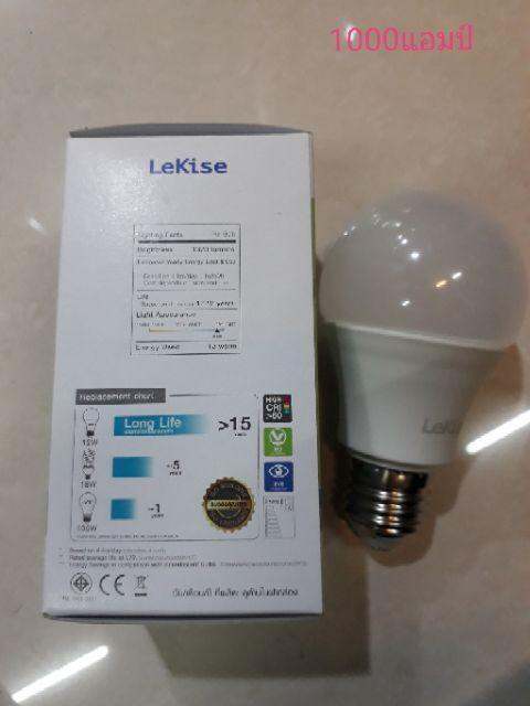 พร้อมส่ง-โปรโมชั่น-lekise-หลอดไฟ-led-bulb-12w-e27-รุ่น-ecto-daylight-6500k-ส่งทั่วประเทศ-หลอด-ไฟ-หลอดไฟตกแต่ง-หลอดไฟบ้าน-หลอดไฟพลังแดด