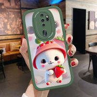 เคสโทรศัพท์เซลล์สำหรับ A9 A7 OPPO A92 A93 Y21 Y33S 2020 A94 A95 A96 5G A57 A17เคสโทรศัพท์ Reno2 F Reno5 Vivo Y02 Y20บางการ์ตูนกระต่ายน่ารักหลังหนัง PU ปกหนัง