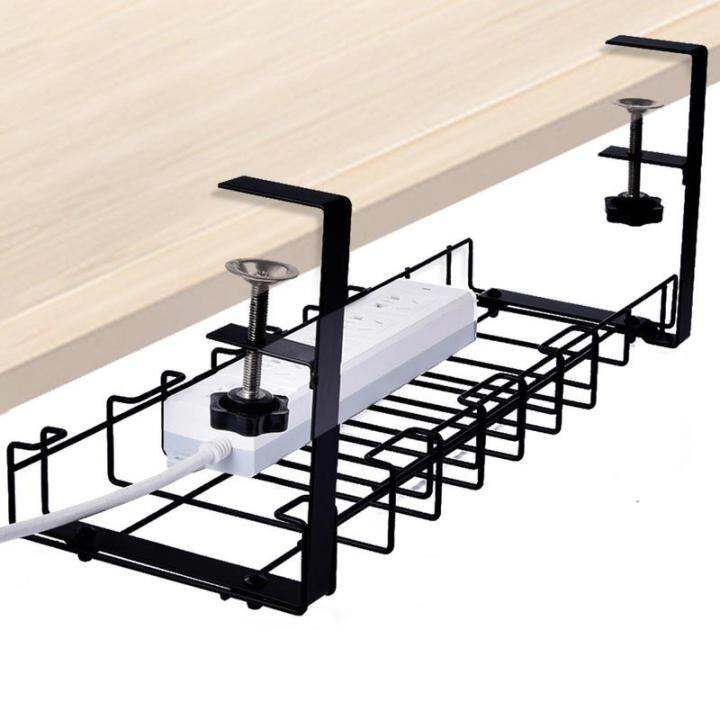 Under Desk Cable Management Tray No Drill Cable Tray Basket for Wire