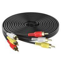 Kabel Audio Video 3RCA เพื่อ3RCA คอมโพสิตวิดีโอเครื่องเสียงสายเอวีกล่องสำหรับเครื่องโฮมเธียเตอร์ระบบดาวเทียม VCR ช่องชุดตัวรับด้านบนทีวี DVD