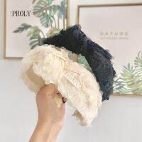 PROLY ที่คาดผมผู้หญิงแฟชั่นใหม่,หมวกฤดูใบไม้ร่วงติดโบว์ใหญ่ลายดอกไม้ปักสดใสเครื่องประดับผมแบบลำลองสำหรับเด็กผู้หญิง