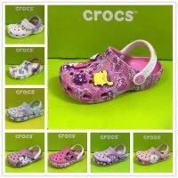 Crocs รองเท้าแตะ ลายการ์ตูนแมวน่ารัก สําหรับเด็กผู้หญิง และเด็กผู้ชาย【207461】