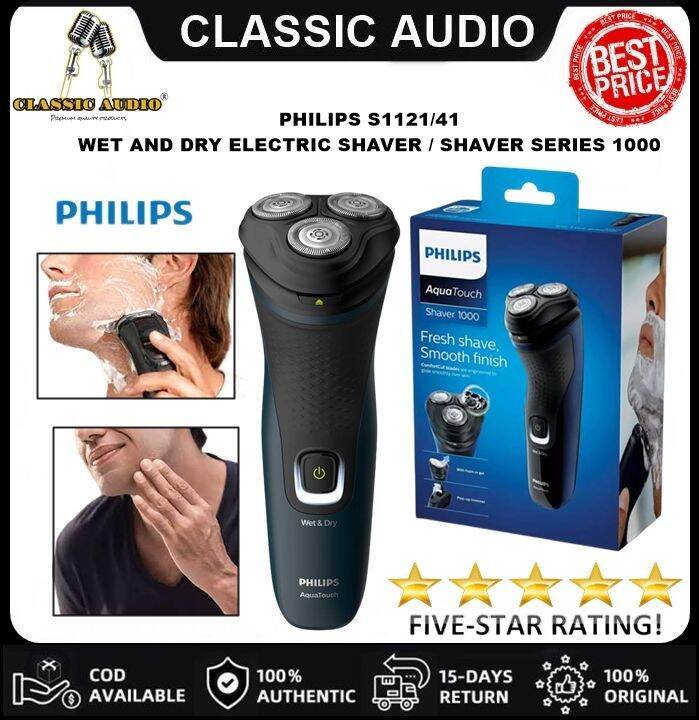 PHILIPS S1121/41 By Classic Audio- WET AND DRY ELECTRIC SHAVER / SHAVER ...