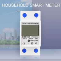 Bloog【Electric Meter】1Pcs มิเตอร์ไฟฟ้าลวด Watt Meter เครื่องวิเคราะห์จอภาพไฟฟ้า LCD ดิจิตอลจอแสดงผลวัตต์มิเตอร์เชื้อเพลิง Energy【Fast 】