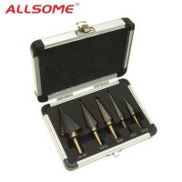 【DT】hot！ ALLSOME 5pc Cobalt Titanium Cone Hole Cutter Bit Multiple precision Set