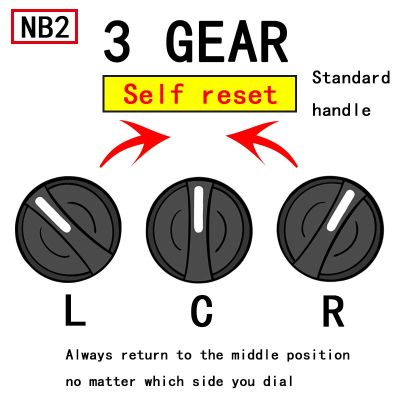 1ชิ้น XB2 2เกียร์3ตำแหน่งลูกบิดพลาสติกการรีเซ็ตการล็อกตัวเองตัวเลือก NC ไม่มีมาตรฐานด้ามยาวสวิตช์ปุ่มกด22Mm ED33 ED21