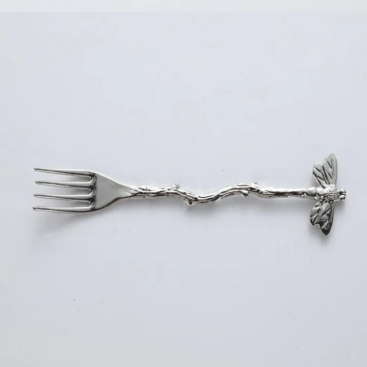 birthday-cake-fork-gold-plated-fork-fruit-dessert-fork-gold-plated-small-fork-branch-curved-handle-fork