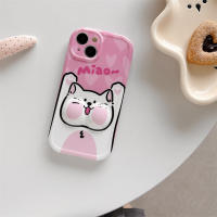 3D แฟชั่นลายการ์ตูนแมวสีขาวน่ารักสำหรับ IPhone 14 13 12 11 Pro Max สำหรับเคสโทรศัพท์เป็นคู่ที่มีความคิดสร้างสรรค์