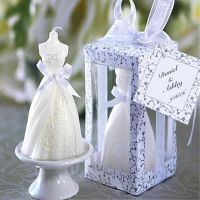 1PC White Bride Dress Shape Design CandleElegant Bridal Boxed Candles Valentines Day Wedding Party Surprise Decor Gifts свечи