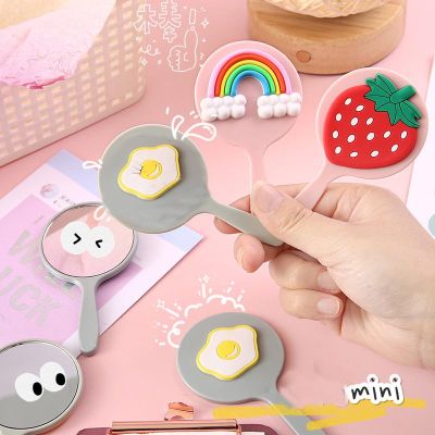 Barbers Salon Cartoon Mirror Beauty Decorative Hairdressers With Handheld Cute Mini