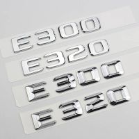 【LZ】♙℗  Letras cromadas ABS 3D para carro acessórios do emblema do tronco etiqueta do logotipo Mercedes E43 E63 AMG E200 E220 E260 E300 E320 W213 W212