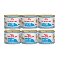 (6 กระป๋อง) Royal Canin Starter Mousse 195g อาหารเปียกสุนัขสำหรับแม่สุนัขตั้งท้องและลูกสุนัขช่วงเริ่มเลียอาหาร195กรัม