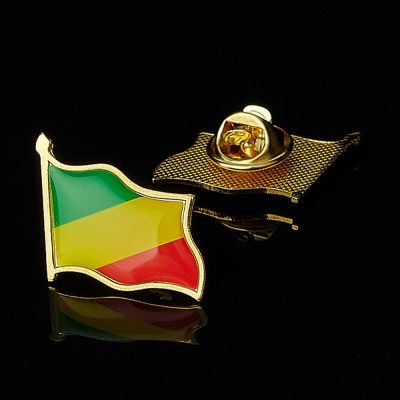 【CC】 of the Congo African Flag Gold Plated Badge Pin Brooch