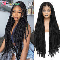 X-TRESS วิกผมถักลูกไม้เต็มรูปแบบวิกผมสังเคราะห์ faux locs สำหรับผู้หญิงวิกผมด้านหน้ายาว32นิ้ว dreadlock ส่วนฟรีวิกผมลูกไม้ ~