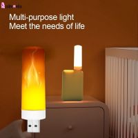 LED USB Simulation Flame Light Bedroom Soft Atmosphere Lamp Portable Power Bank Camping Lighting