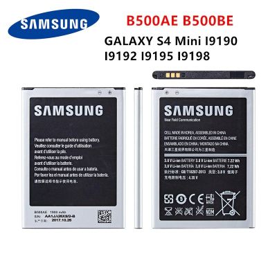 Battery แท้ Samsung Galaxy S4 Mini I9192 I9195 I9190 I9198 J110 I435 I257 B500AE 3 Pin B500AE B500BE แบตเตอรี่1900MAh...