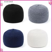 XUESHE หมวกถัก Kippah หมวกหัวกะโหลก หมวกบีนนี่ หมวกมุสลิม หมวกมัสยิด อิสลาม