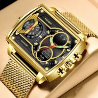 【HOT】 2023 Men Gold Led Wrist Male Watches Man Relogio Masculino