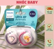 Ti giả Philips Avent Ty Ngậm Avent Ultra Air Thông Khí Có Chỉnh Nha 0-6M