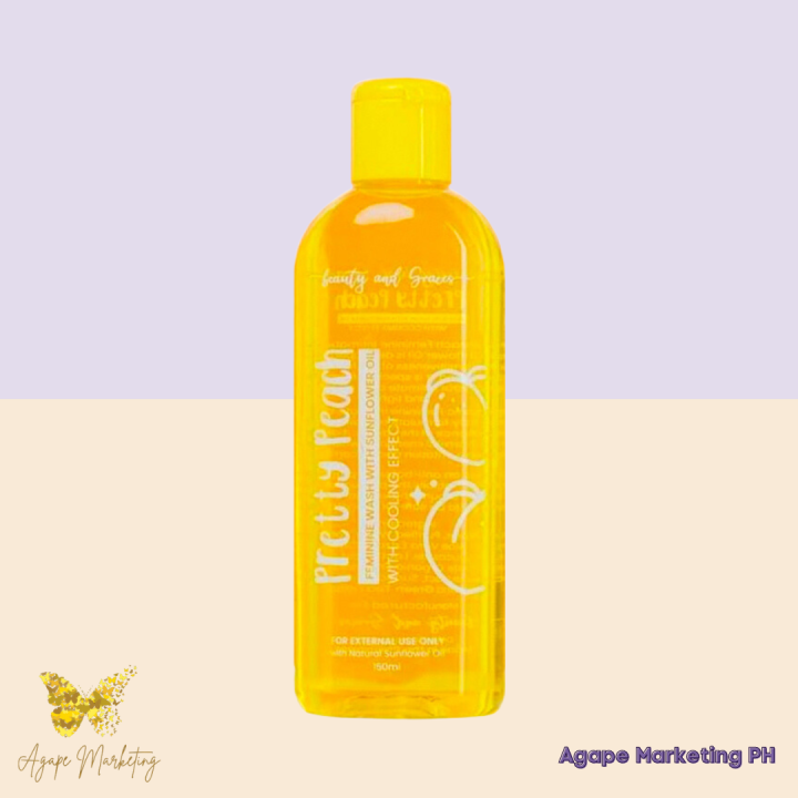 Pretty Peach Feminine Wash with Natural Sunflower Oil and Cooling