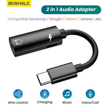 JSAUX USB C Microphone Adapter, USB C to Dual 3.5Mm Female Aux Headphone  Jack Y