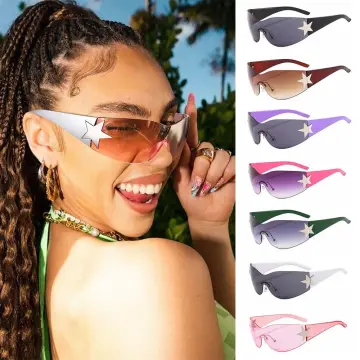 2023 New Fashion Oversized One Piece Goggle Sunglasses Women