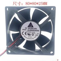 For Delta AUB0824VH 8025 DC24V 0.21A 8CM 3-wire frequency converter chassis cooling fan